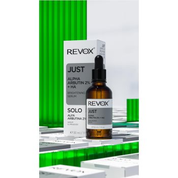 Revox B77 JUST Alpha Arbutin 2% + HA ser cu efect iluminator pentru față și gât - imagine 3